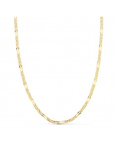 18K CADENA ORO AMARILLO ANCLA 3X1 HUECA LARGO 50CM ANCHO 2 MM