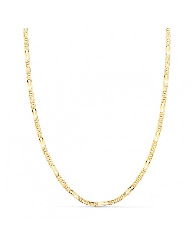 18K CADENA ORO AMARILLO ANCLA 3X1 HUECA LARGO 50CM ANCHO 2 MM