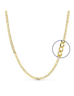 18K CADENA BARBADA 60CM. MACIZA