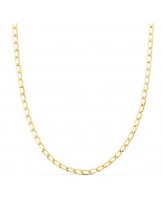 18K CADENA ORO AMARILLO HUECA BILBAO PLANA LARGO: 60CM  ANCHO: 3 5 MM