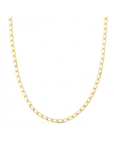 18K CADENA ORO AMARILLO HUECA BILBAO PLANA LARGO: 60CM  ANCHO: 3 5 MM