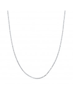 18K CADENA ORO BLANCO FORZADA MACIZA ANCHO: 1MM LARGO: 45CM