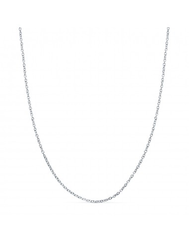18K CADENA ORO BLANCO FORZADA MACIZA ANCHO: 1MM LARGO: 50CM