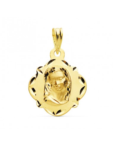 18K MEDALLA ORO AMARILLO VIRGEN NIÑA 19X16 MM