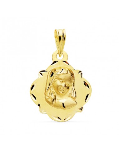 18K MEDALLA ORO AMARILLO VIRGEN NIÑA 19X16 MM