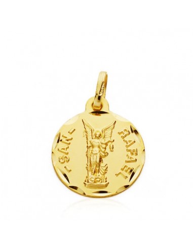 18K MEDALLA ORO AMARILLO SAN RAFAEL 16 MM