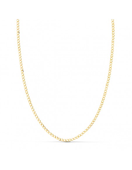 18K CADENA ORO AMARILLO BARBADA MACIZA. LARGO: 60 CM - ANCHO: 1,5 MM