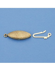 18K BROCHE DE COLLAR GALLONEADO. 17 X 7 MM.