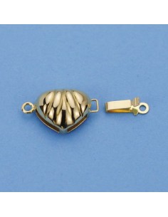 18K BROCHE DE COLLAR CORAZON. 13 X 10 MM.