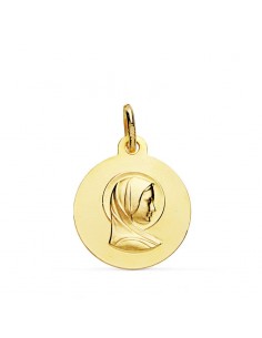 18K MEDALLA ORO AMARILLO MARIA FRANCESA 16MM