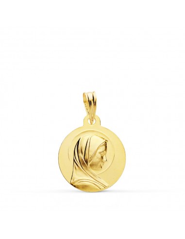 18K MEDALLA ORO AMARILLO VIRGEN NIÑA 16 MM