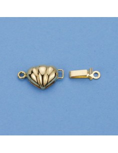 18K BROCHE DE COLLAR CORAZON. 10 X 8 MM.