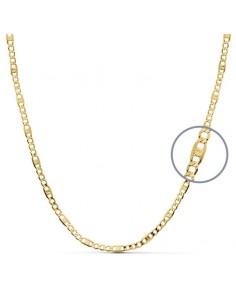 18K CADENA ORO AMARILLO CARTIER 3X1 HUECA. ANCHO: 2 5 MM. LARGO: 45 CM