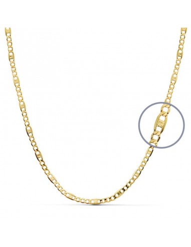 18K CADENA ORO AMARILLO CARTIER 3X1 HUECA. ANCHO: 2 5 MM. LARGO: 45 CM