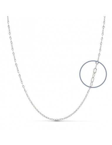 18K CADENA MACIZA ORO BLANCO 40CM 1.5 MM