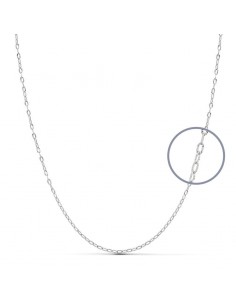 18K CADENA MACIZA ORO BLANCO 45CM 1.5 MM