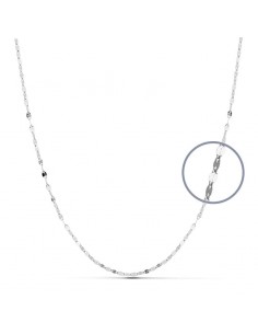 18K CADENA MACIZA ORO BLANCO 40CM 1.8 MM