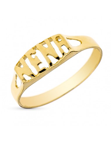 18K SELLO ORO AMARILLO PALABRA NENA. ANCHO: 4 MM