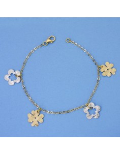 18K PULSERA BICOLOR. 17 CM. 3.60 GRS