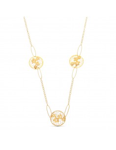 18K GARGANTILLA ORO AMARILLO FLORES.