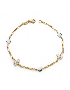 18K PULSERA BICOLOR NIÑOS 19CM