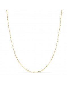 18K CADENA ORO AMARILLO COMBINADA. LARGO: 38 CM . ANCHO: 1MM
