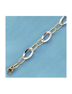 18K PULSERA BICOLOR ESLABONES. 4.80 GRS.