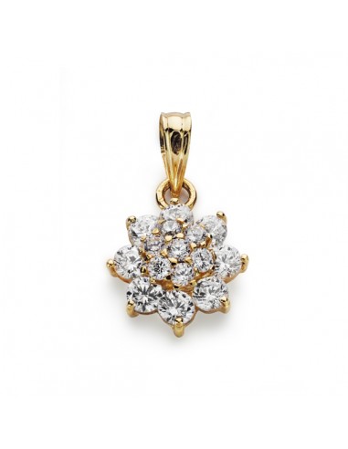 18K COLGANTE ORO AMARILLO CUAJO CIRCONITA 14X12 MM