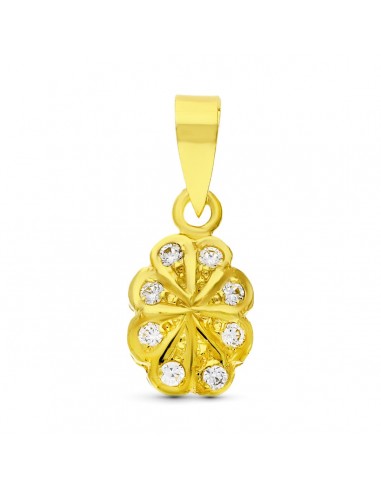18K COLGANTE CIRCONITA ORO AMARILLO 13X8 MM