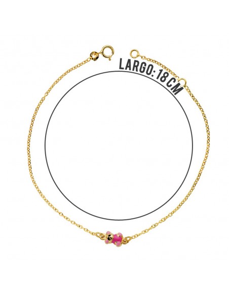 18K PULSERA OSITO ESMALTE 18CM