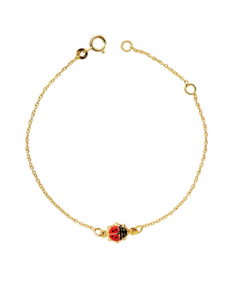 18K PULSERA NIÑA MARIQUITA ESMAL.14CM.0.85GR