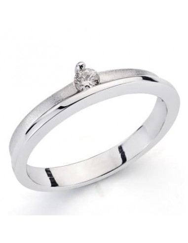 18K SORTIJA ORO BLANCO Y DIAMANTE NATURAL  0.085 QTS. ANCHO: 4 5MM