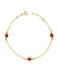 18K PULSERA MARIQUITAS ESMALTE 18CM