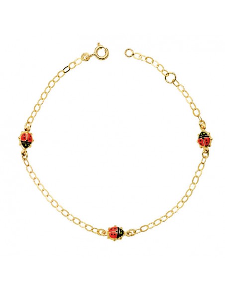 18K PULSERA MARIQUITAS ESMALTE 18CM