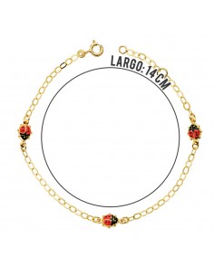 18K PULSERA MARIQUITAS ESMALTE 18CM 2