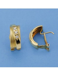 18K PENDIENTES CIRCONITAS. 18 X 8 MM.
