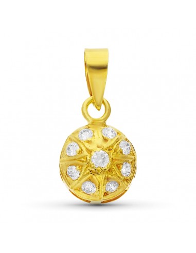 18K COLGANTE ORO AMARILLO CIRCONITA 13X9 MM