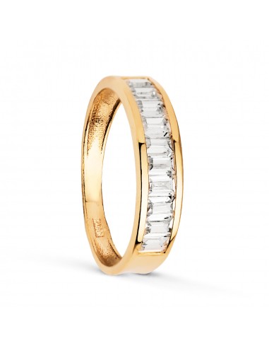 18K ALIANZA O ANILLO ORO AMARILLO CIRCONITA BARRITAS. ANCHO: 4 5 MM