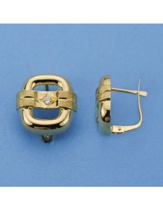 18K PENDIENTES CIRCONITA. 14 X 13 MM.