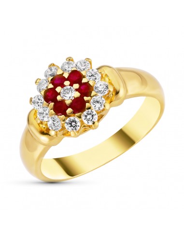 18K SORTIJA ORO AMARILLO CUAJO REDONDO CON CIRCONITAS. ANCHO: 10 5 MM