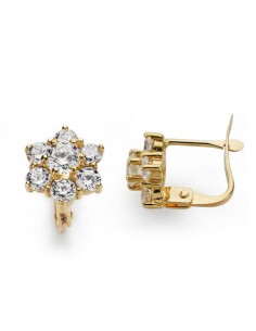 18K PENDIENTES ORO AMARILLO CUAJO CATALAN 10X10 MM