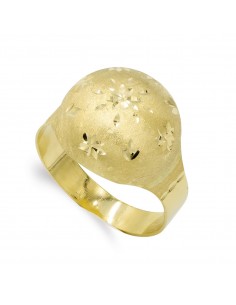 18K SORTIJA ORO AMARILLO MOTIVO REDONDO LAPIDADA. ANCHO: 16MM. ALTO: 7MM