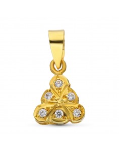 18K COLGANTE CIRCONITA ORO AMARILLO 9 MM
