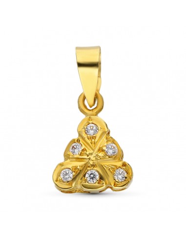 18K COLGANTE CIRCONITA ORO AMARILLO 9 MM