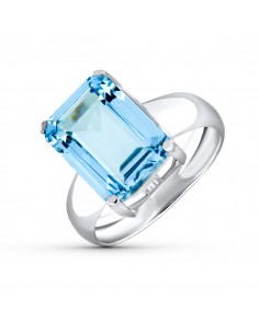 18K SORTIJA ORO BLANCO 1 PIEDRA