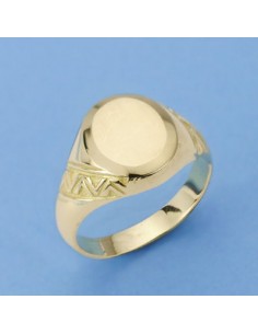 18K SELLO CADETE TALLADO. 4.25 GRS.