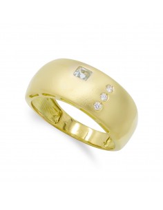 18K SORTIJA ORO AMARILLO AREANDA CON CIRCONITAS. ANCHO: 9 MM