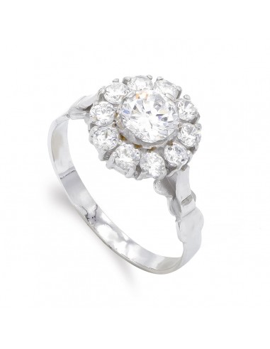 18K SORTIJA ORO BLANCO CUAJO CON CIRCONITAS. ANCHO: 11 MM