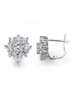 18K PENDIENTES ORO BLANCO CUAJO CATALAN 10X10 M