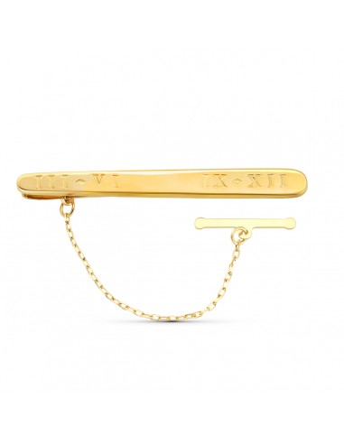 18K PISACORBATA CLIP DE CORBATA ORO AMARILLO NUMEROS 54X6 MM